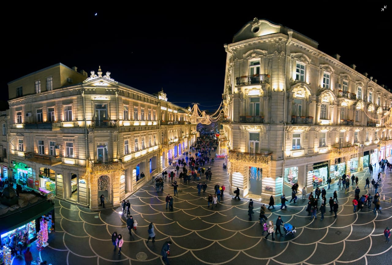 Nizami Street, also known as "Targovu" Street, which is considered the center of the city