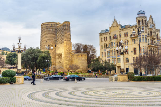 The Maidan Tower(Qız Qalasi) in Old City. Complated 12th century